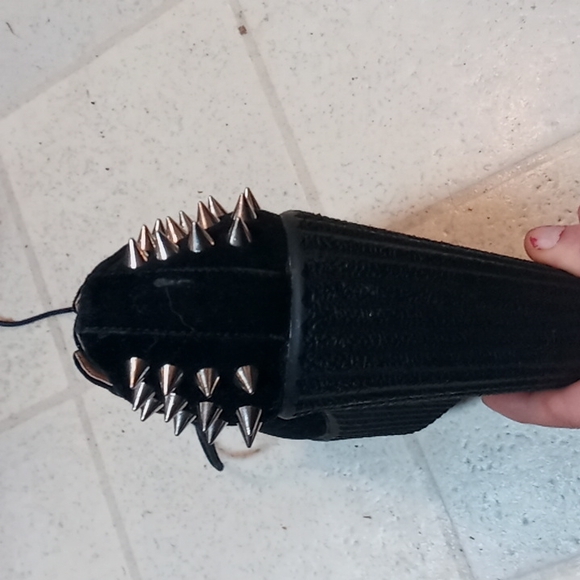 Odeon faux suede spike stud vegan shoes - Picture 3 of 6